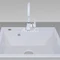 Мийка для кухні ARGO Cubo 590х495х200 білий, з отвором для змішувача