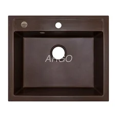 Мойка для кухни ARGO Cubo 590х495х200 коричневый, с отверстием для смесителя