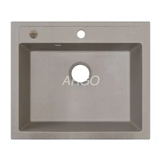 Мойка для кухни ARGO Cubo 590х495х200 терра, с отверстием для смесителя