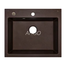 Мийка для кухні ARGO Cubo 590х495х200 мокко, з отвором для змішувача