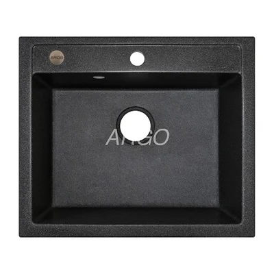 Мийка для кухні ARGO Cubo 590х495х200 графіт, з отвором для змішувача