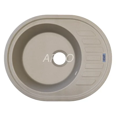 Мийка для кухні ARGO Ovale 615х495х200 цукру, з отвором для змішувача