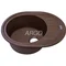 Мойка для кухни ARGO Ovale 615х495х200 коричневый, с отверстием для смесителя