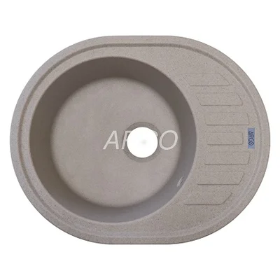 Мийка для кухні ARGO Ovale 615х495х200 терра, з отвором для змішувача