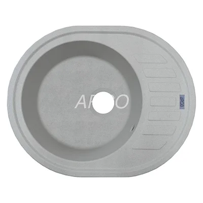 Мойка для кухни ARGO Ovale 615х495х200 old stone, с отверстием для смесителя