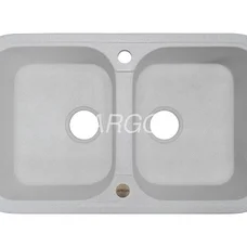 Мойка для кухни ARGO Gemelli 765х470х190 old stone, с отверстием для смесителя