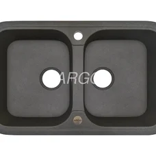 Мойка для кухни ARGO Gemelli 765х470х190 серый, с отверстием для смесителя