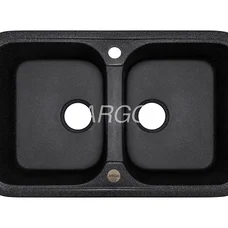 Мойка для кухни ARGO Gemelli 765х470х190 черный, с отверстием для смесителя