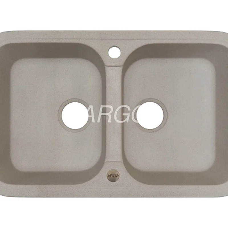 Мийка для кухні ARGO Gemelli 765х470х190 авена, з отвором для змішувача