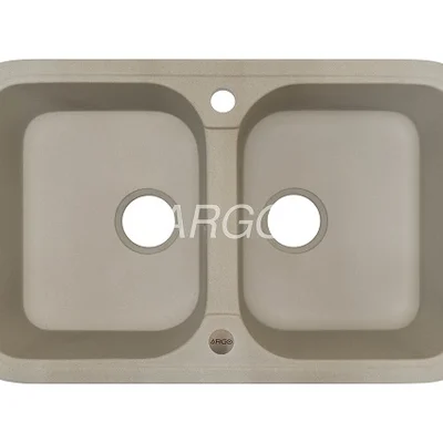Мийка для кухні ARGO Gemelli 765х470х190 цукру, з отвором для змішувача