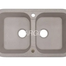 Мойка для кухни ARGO Gemelli 765х470х190 терра, с отверстием для смесителя