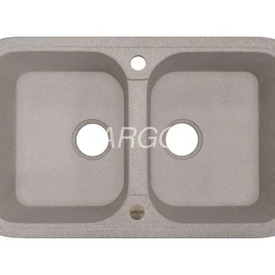 Мийка для кухні ARGO Gemelli 765х470х190 терра, з отвором для змішувача