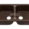 Мойка для кухни ARGO Gemelli 765х470х190 коричневый, с отверстием для смесителя