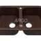 Мойка для кухни ARGO Gemelli 765х470х190 мокко, с отверстием для смесителя