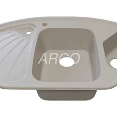 Мойка для кухни ARGO Trapezio 1045х575х190 авена, с отверстием для смесителя