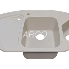Мийка для кухні ARGO Trapezio 1045х575х190 айворі, з отвором для змішувача