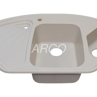 Мойка для кухни ARGO Trapezio 1045х575х190 айвори, с отверстием для смесителя