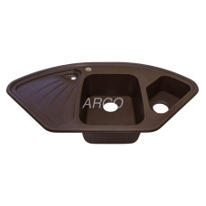 Мойка для кухни ARGO Trapezio 1045х575х190 коричневый, с отверстием для смесителя