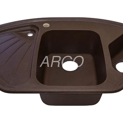 Мойка для кухни ARGO Trapezio 1045х575х190 коричневый, с отверстием для смесителя