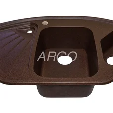 Мийка для кухні ARGO Trapezio 1045х575х190 мокко, з отвором для змішувача