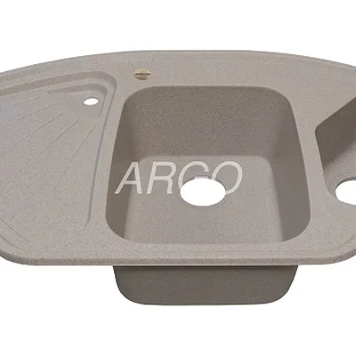Мойка для кухни ARGO Trapezio 1045х575х190 терра, с отверстием для смесителя