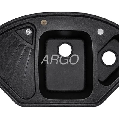 Мойка для кухни ARGO Trapezio 1045х575х190 черный, с отверстием для смесителя