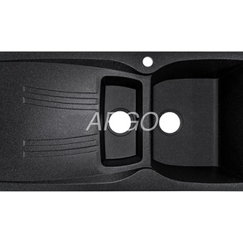 Мойка для кухни ARGO Medio Plus 975х495х235 черный, с отверстием для смесителя