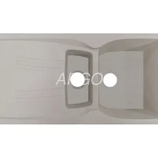 Мийка для кухні ARGO Medio Plus 975х495х230 авена, з отвором для змішувача