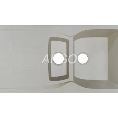 Мийка для кухні ARGO Medio Plus 975х495х230 айворі, з отвором для змішувача