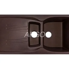 Мойка для кухни ARGO Medio Plus 975х495х230 мокко, с отверстием для смесителя