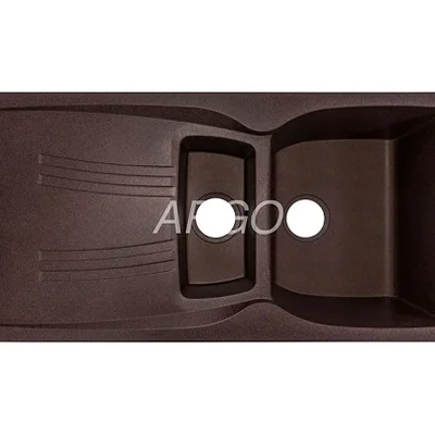 Мойка для кухни ARGO Medio Plus 975х495х230 мокко, с отверстием для смесителя