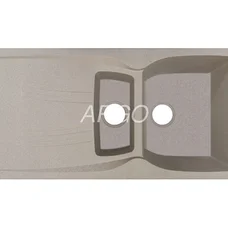 Мойка для кухни ARGO Medio Plus 975х495х230 терра, с отверстием для смесителя