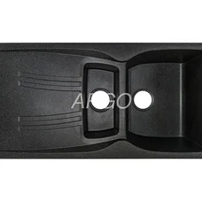 Мийка для кухні ARGO Medio Plus 975х495х230 графіт, з отвором для змішувача