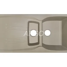Мойка для кухни ARGO Medio Plus 975х495х230 сахара, с отверстием для смесителя