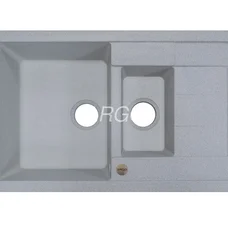Мойка для кухни ARGO Stella Plus 775х495х200 светло серый, с отверстием для смесителя