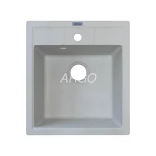 Мойка для кухни ARGO Bella 460х515х200 old stone, с отверстием для смесителя