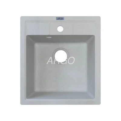 Мийка для кухні ARGO Bella 460х515х200 old stone, з отвором для змішувача