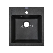 Мойка для кухни ARGO Bella 460х515х200 графит, с отверстием для смесителя