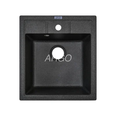Мойка для кухни ARGO Bella 460х515х200 графит, с отверстием для смесителя