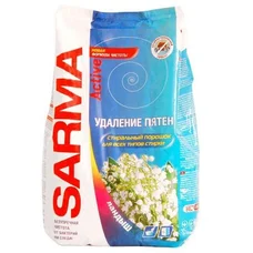 Пральний порошок SARMA Active 2,4 кг, Конвалія. Видалення плям