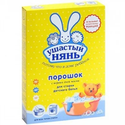 Стиральный порошок Ушастый нянь 400 г универсальный