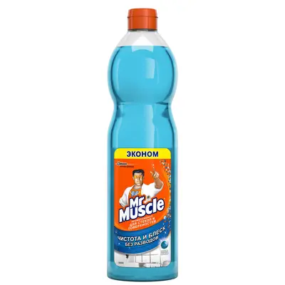 Средство для мытья стекол Mr Muscle Эконом 500 мл с нашатырным спиртом (синий)