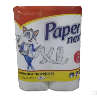 Бумажные полотенца ЕНОТ Paper next XL 2 рул/уп, 14,2м х 25см, 2х слойные
