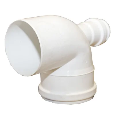 Присоединение к унитазу (АБУ) Uniplast белый 110х50х90°, прямое короткое