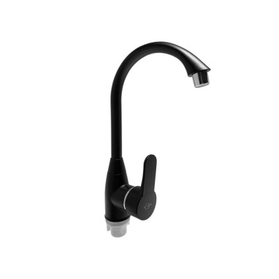 Смеситель пластиковый SOLONE LAP4-C032YB  для кухни, с боковой ручкой, черный