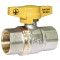 Кран шаровый для газа SANTAN PREMIUM 602, 1/2" внутренний-внутренний, желтая бабочка