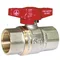 Кран кульовий для води SANTAN PREMIUM 602, 1/2" внутрішній-внутрішній, червоний метелик