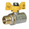 Кран шаровый для газа SANTAN 607, 1/2" наружный-внутренний, желтая бабочка