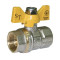Кран шаровый для газа SANTAN Professional 602, 1/2" внутренний - внутренний, желтая бабочка