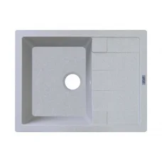 Мойка для кухни ARGO Stella 645х495х200 св.серый, с отверстием для смесителя